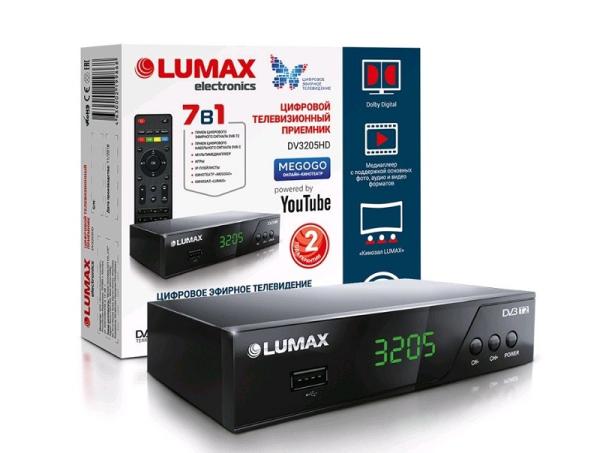 Приставка для цифрового эфирного/кабельного ТВ DVB-T2/DVB-C Lumax DV3205HD 