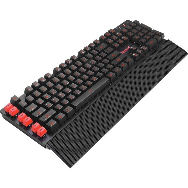 Клавиатура Redragon Yaksa, USB, Multimedia 6 кнопок, подставка для запястий, черный, 70391