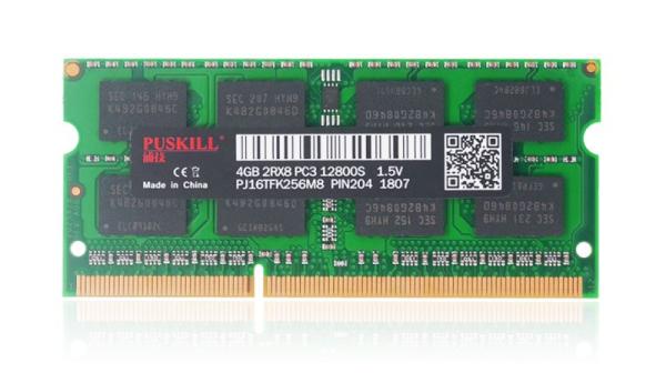Оперативная память SO-DIMM DDR3  4GB, 1600МГц (PC12800) PUSKILL, 1.35В
