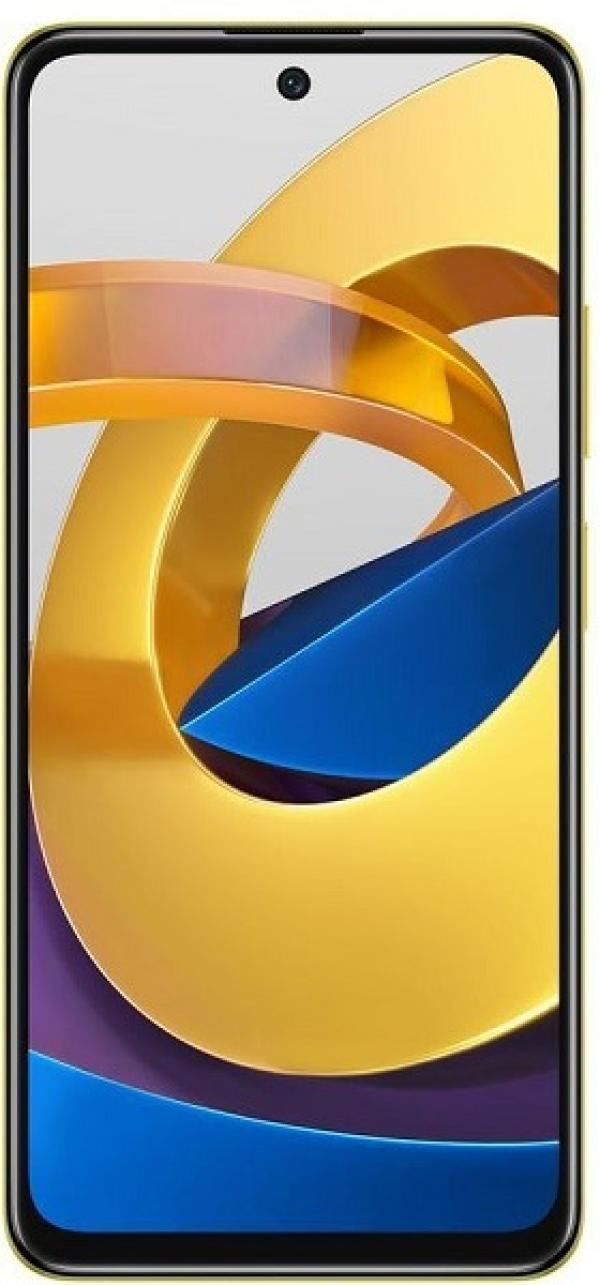 Смартфон 2*sim Xiaomi POCO M4 PRO, Qualcomm 8*2.4ГГц, 64GB 4GB, 6.6" 2400*1080, SDHC-micro, 5G/4G, GPS, BT, WiFi, 4 камеры 50+8/16Мпикс, Android 11, 5000мАч, 76*163*8.7мм 195г, желтый