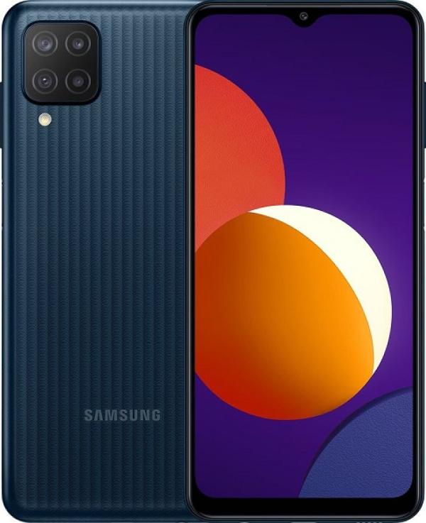 Смартфон 2*sim Samsung Galaxy M12 (SM-M127FZKUSER), Exynos 850 8*2ГГц, 32GB, 3GB, 6.5" 1600*720, TFT LCD, SD-micro, 4G, WiFi, NFC, 5 камер 48+5+2+2/8Мпикс, Android 11, 5000мАч, 76*164*9.7мм, черный