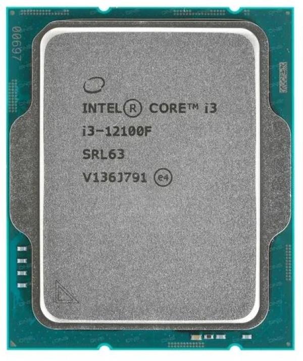 Процессор S1700 Intel Core i3-12100F 3.3ГГц, 5MB+12MB, 76.8ГТ/с, Alder Lake 0.007мкм, 58Вт, ????