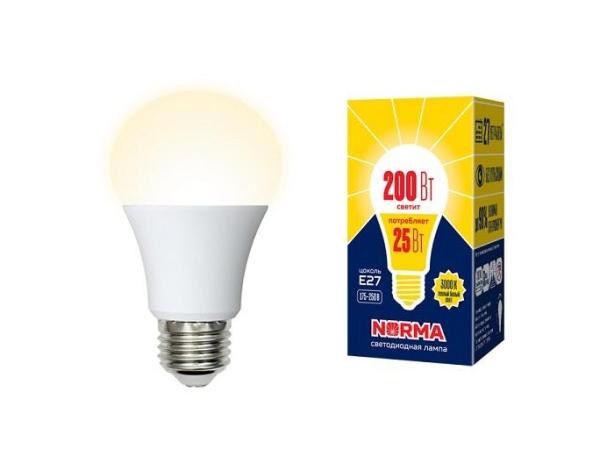 Лампа E27 светодиодная Volpe Norma LED-A70-25W/3000K/E27/FR/NR (UL-00004469)
