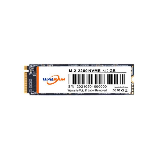 Накопитель SSD M.2  512GB WALRAM NVMe 512, NVMe, 3D TLC, 2600/1900MB/s