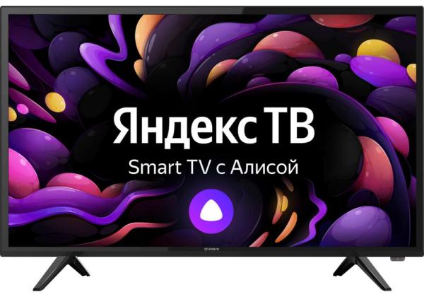 ТВ LED 32" Irbis 32H1YDX135BS2, 1366*768, 2HDMI/RCA, SPDIF(Coaxial)/MiniJack, CI+/2USB2.0/LAN/BT/Wi-Fi, Smart TV/Яндекс ТВ, DVB-T2/C/S2, 2*10Вт, черный