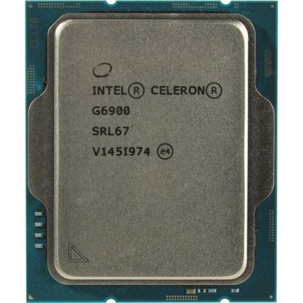 Процессор S1700 Intel Celeron G6900 3.5ГГц, 2.5MB+4MB, 76.8ГТ/с, Alder Lake 0.007мкм, Dual Core, видео 1300МГц, 46Вт