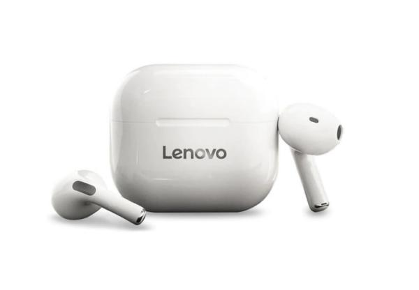 Наушники с микрофоном беспроводные BT вставные Lenovo LP40, TWS, 20..20000Гц, Bluetooth 5.0, USB-С, сенсорное управление, влагозащита, 3ч/10ч, белый