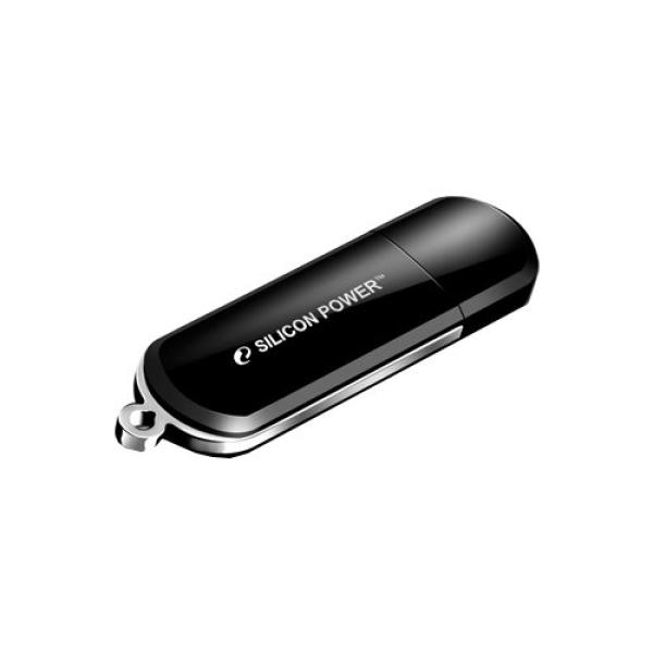 Флэш-накопитель USB2.0  32GB Silicon Power LuxMini 322 SP032GBUF2322V1K, черный, стильный дизайн