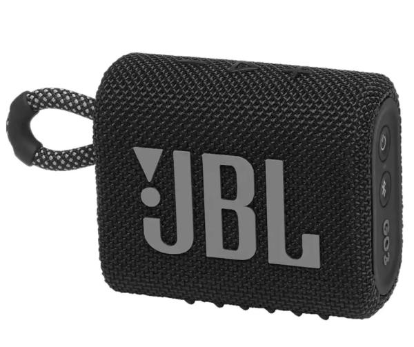 Колонка портативная JBL GO3, 4.2Вт, 110..20000Гц, BT5.1, USB-С, влагозащита, аккумулятор, 86*69*40мм 209г, черный