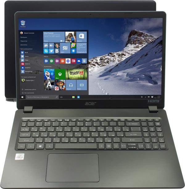 Ноутбук 15" Acer Extensa 15 EX215-52-58EX (NX.EG8ER.018), Core i5-1035G1 1.0 4GB SSD 256GB 1920*1080 Intel UHD Graphics 2*USB2.0/USB3.0 LAN WiFi BT HDMI камера 1.9кг W10 черный