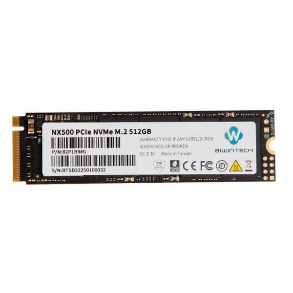Накопитель SSD M.2  512GB BiwinTech NX500 82P1B9#G, NVMe, 3D NAND, 2000/1600MB/s