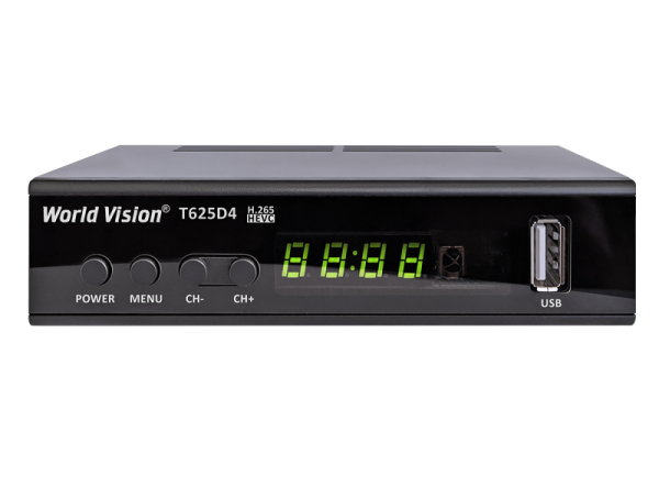 Приставка для цифрового эфирного/кабельного ТВ DVB-T2/DVB-C World Vision Т625D4