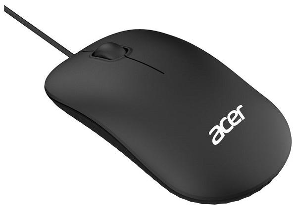 Мышь оптическая Acer OMW122, USB, 3 кнопки, колесо, 1200dpi, черный
