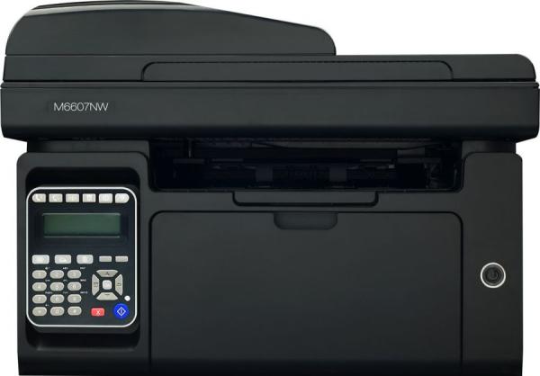МФУ с факсом лазерное Pantum M6607NW, A4, 22стр/мин, печать 1200dpi, копир 600dpi, автоподатчик, сканер 1200dpi, LAN, WiFi, USB2.0, ЖК дисплей, 20000стр/мес