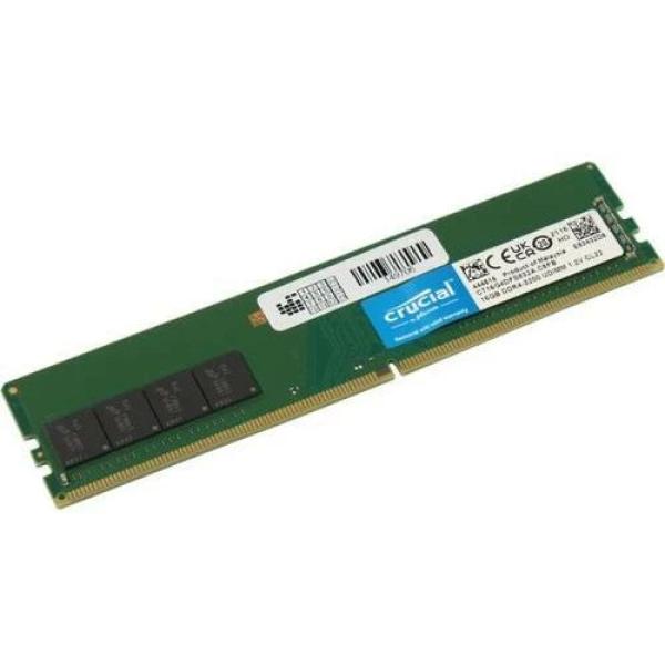 Оперативная память DIMM DDR4 16GB, 3200МГц (PC25600) Crucial CT16G4DFS832A, 1.2В