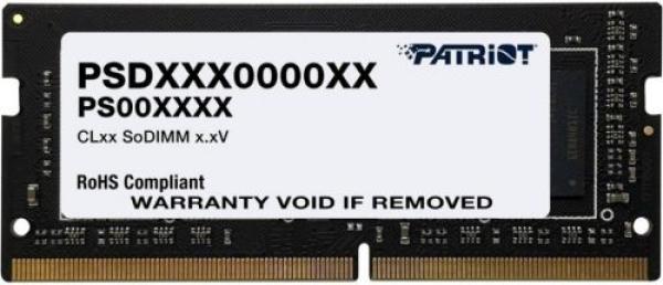 Оперативная память SO-DIMM DDR4  8GB Patriot Signature (PSD48G320081S), 3200МГц (PC25600), 1.2В