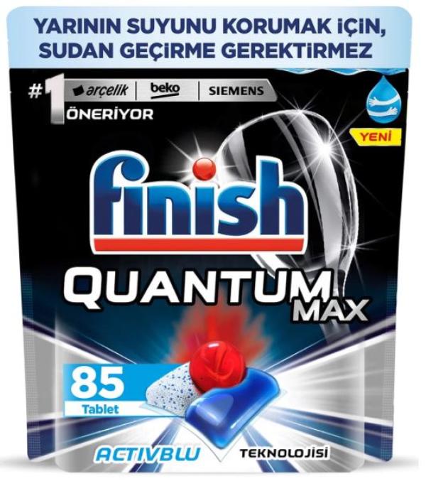 Средство для мытья посуды Finish Powerball Quantum Ultimate Max, капсулы для посудомоечной машины, 85шт.