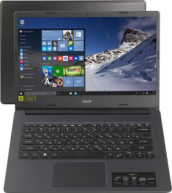 Ноутбук 14" Acer Aspire 3 A314-22-A5LQ (NX.HVVER.005), AMD 3020e 1.2 8GB SSD 256GB 1920*1080 Radeon Vega 3 USB2.0/2*USB3.0 LAN WiFi BT HDMI камера 1.9кг W10 черный