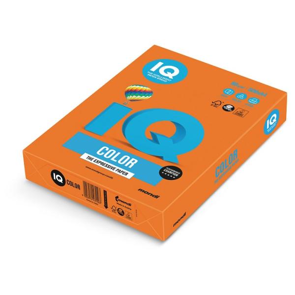 Бумага A4 IQ/Maestro Color, 80г/м2, оранжевая, 500 листов