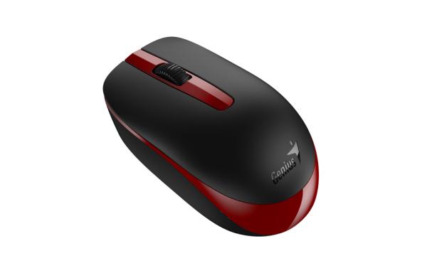 Мышь беспроводная оптическая Genius NX-7007, USB, 3 кнопки, FM, 1200dpi, 1*AA, для ноутбука, черный-красный
