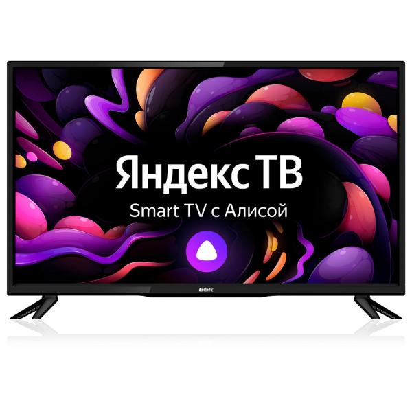 ТВ LED 32" BBK 32LEX-7265/TS2C, Smart TV/Яндекс ТВ, 1366*768, HDMI, Wi-Fi, BT, LAN, RCA, SPDIF, CI+, USB2.0, DVB-S2/T2/C, 2*8Вт, черный