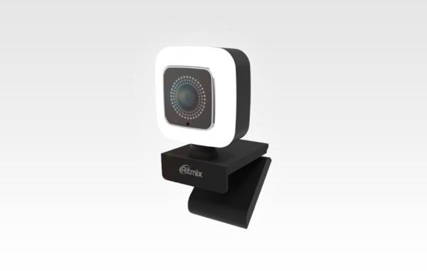 Веб камера USB2.0 Ritmix RVC-220, 1920*1080, до 30 fps, крепление на монитор, микрофон, черный-белый