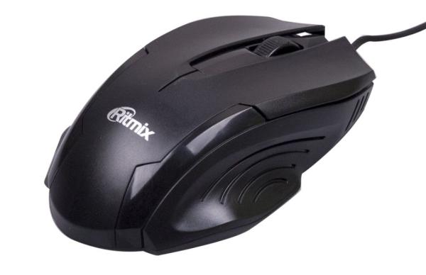 Мышь оптическая Ritmix ROM-300, USB, 3 кнопки, колесо, 800dpi, черный