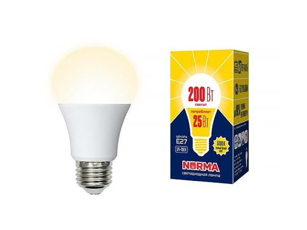 Лампа E27 светодиодная Volpe Norma LED-A70-25W/3000K/E27/FR/NR (UL-00004469)