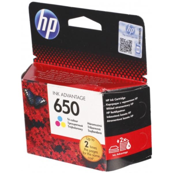 Картридж для HP DeskJet Ink Advantage 2515/3515/4515, цветной HP №650 CZ102AE, 200стр