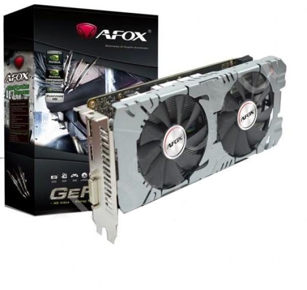 Видеокарта PCI-E GeForce GTX1660 Ti Afox AF1660TI-6144D6H1-V2, 6GB GDDR6 192bit 1800/12000МГц, PCI-E3.0, HDCP, DisplayPort/DVI/2*HDMI, 120Вт