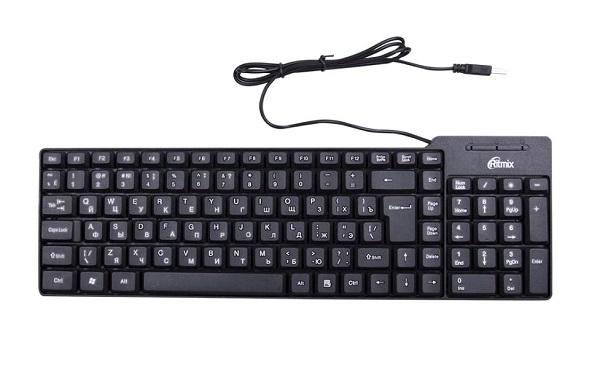 Клавиатура Ritmix RKB-100, USB, черный