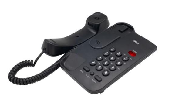 Телефон Ritmix RT-311 black, повтор, регулировка громкости звонка, возможность установки на стене, черный