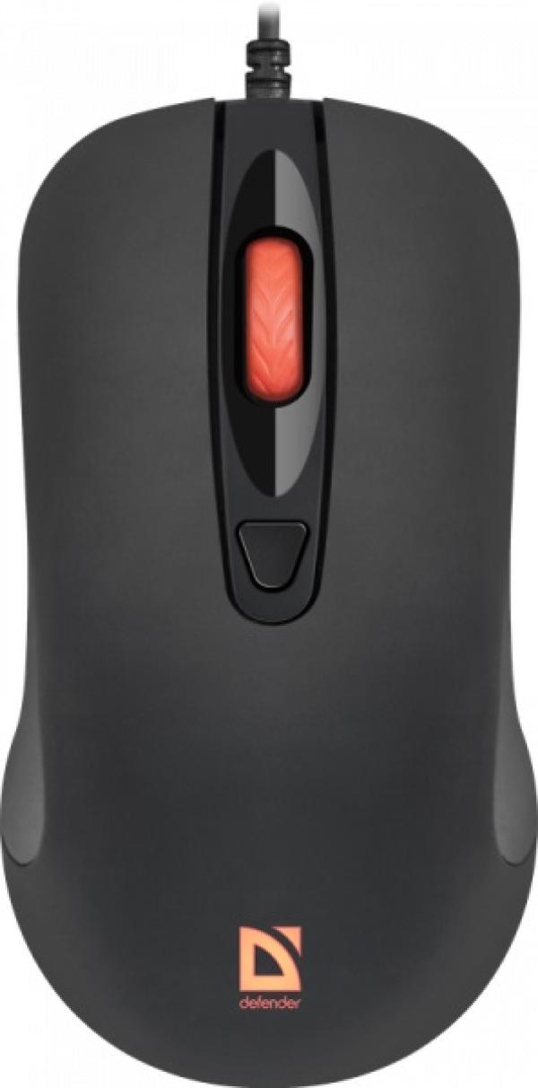 Мышь оптическая Defender Ultra Classic MB-280, USB, 4 кнопки, колесо, 1200/1000dpi, подсветка, черный, 52281