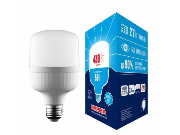 Лампа E27 светодиодная Volpe Norma LED-M80-50W/4000K/E27/FR/NR (UL-00006791)