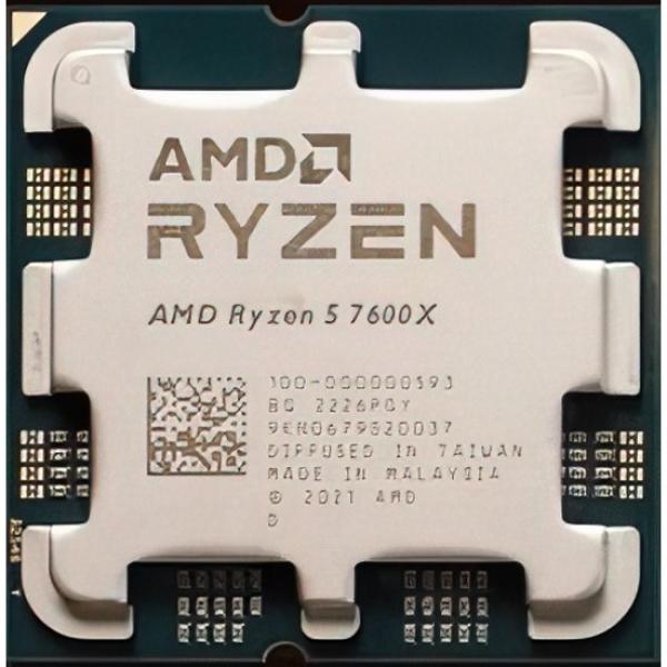 Процессор AM5 AMD RYZEN 5 7600X 4.7ГГц, 6*1MB+32MB, 5нм, Six Core, SMT, Dual Channel, 105Вт