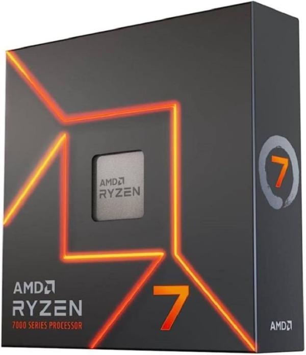 Процессор AM5 AMD RYZEN 7 7700X 4.5ГГц, 8*1MB+32MB, 5нм, Eight Core, SMT, Dual Channel, Видео 2200МГц, 105Вт, BOX