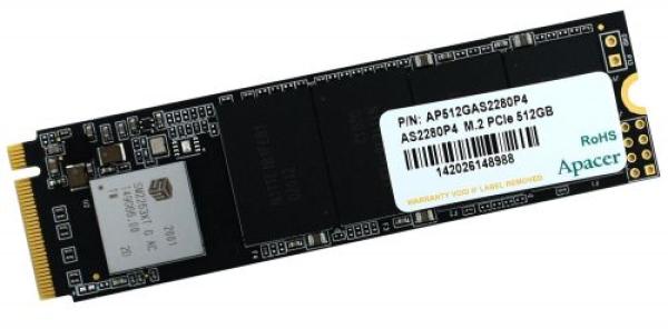 Накопитель SSD M.2  512GB Apacer AP512GAS2280P4-1, NVMe, TLC, 2100/1500MB/s