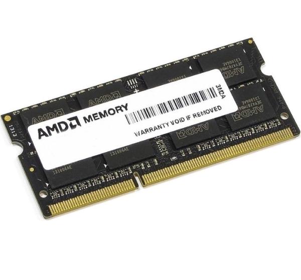 Оперативная память SO-DIMM DDR3  4GB, 1600МГц (PC12800) AMD R534G1601S1S-UO, 1.5В