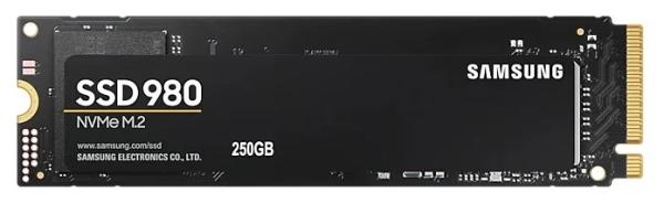 Накопитель SSD M.2  250GB Samsung 980 MZ-V8V250BW, NVMe, 3D TLC, 2900/1300MB/s