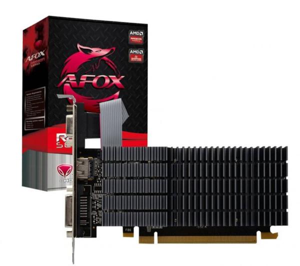 Видеокарта PCI-E Afox Radeon R5 220 AFR5220-2048D3L5-V2, 2GB GDDR3 64bit 650/1333МГц, PCI-E3.0, DVI/HDMI/VGA, 20Вт