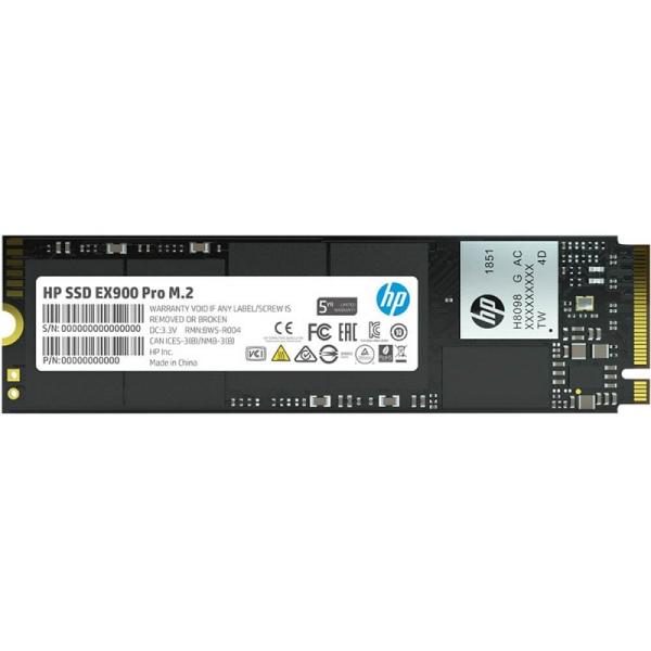 Накопитель SSD M.2 1TB HP EX900 Pro (9XL77AA), NVMe, 3D NAND TLC, 2280, 2250/2060MB/s