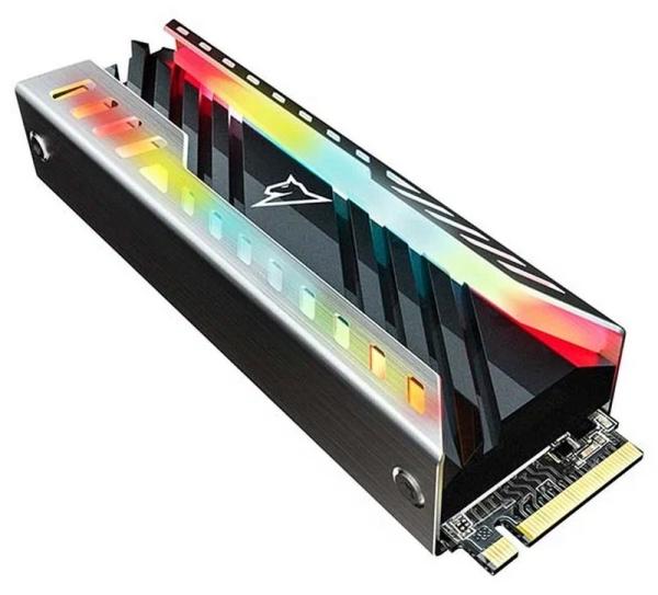 Накопитель SSD M.2  512GB Netac NV3000 (NT01NV3000RGB-500-E4X), NVMe, 3D TLC, 3400/2000MB/s, радиатор, подсветка RGB