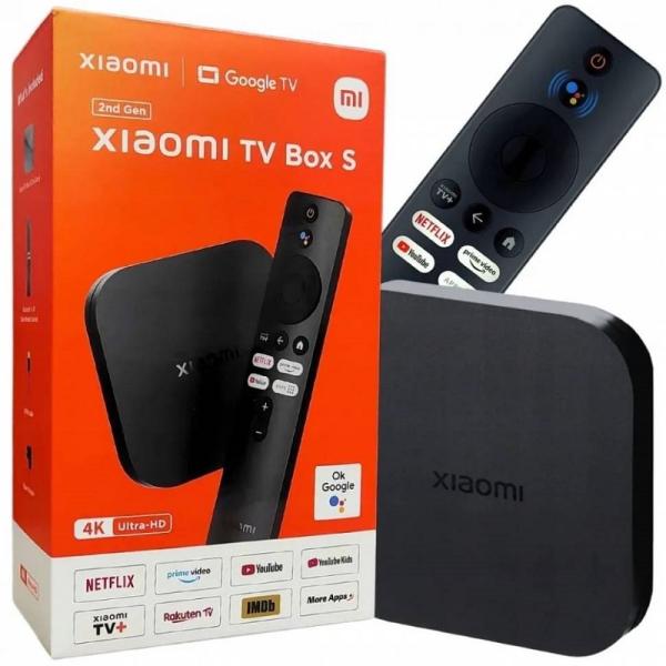 Медиа проигрыватель Xiaomi Mi Box 4K 2nd Gen,  WiFi, USB2.0, HDMI 2.0, Google TV, ПДУ, черный