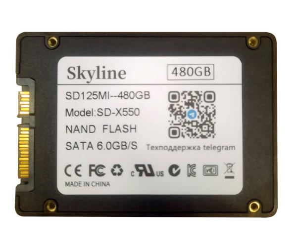 Накопитель SSD 2.5" SATA   480GB Skyline SD-X550, SATAIII, TLC, 540/470МБ/сек