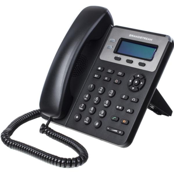 Телефон VoIP Grandstream GXP1610, 2*LAN, 1 линия, SIP, PoE, ЖКД, 132*48, спикерфон, черный