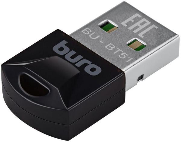 Контроллер Bluetooth Buro BU-BT51, 5.1+EDR, USB2.0, до 20м, черный