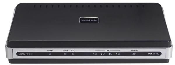 Маршрутизатор D-Link DSL-2540U/BRU/1A, 4*RJ45 LAN 100Мбит/с 1*RJ11 ADSL2+, Annex A/M/L, сплиттер, FireWall