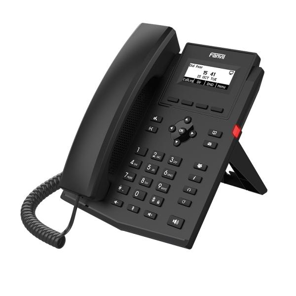 Телефон VoIP Fanvil X301, LAN, SIP, ЖКД, спикерфон, 2 линии, черный