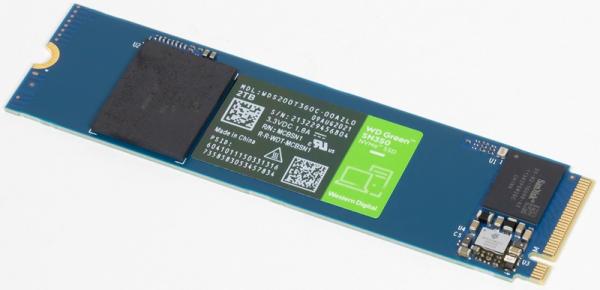 Накопитель SSD M.2 2TB WD Green SN350 (WDS200T3G0C), NVMe, TLC 3D NAND, 3200/3000 МБ/с
