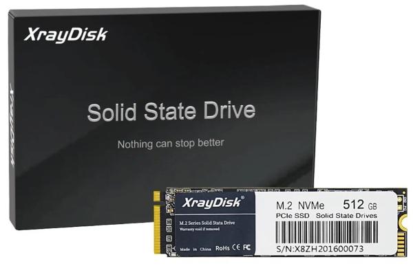 Накопитель SSD M.2  512GB Xray, NVMe 3D TLC 2500/3400MB/s
